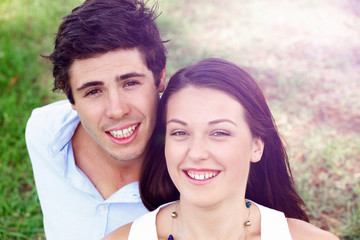 Fototapeta premium Young couple in the park