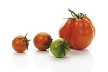 Oxheart Tomato and Cherry Tomatoes