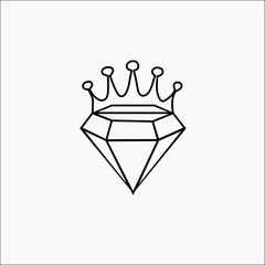 Diamond Logo flat Black template