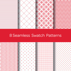 Red and White swatch pattern vector can edit and customize.