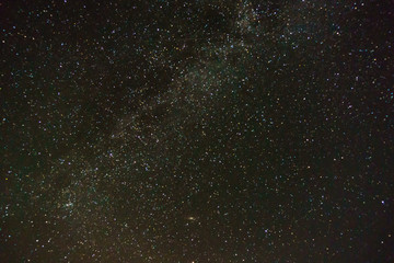 Milky Way on blue dark night sky as a cosmos background.