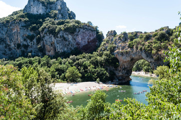 Naklejka premium Val pont d'Arc, Ardèche, France.