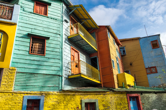 The colorful houses of Caminito Street in La Boca, Buenos Aires