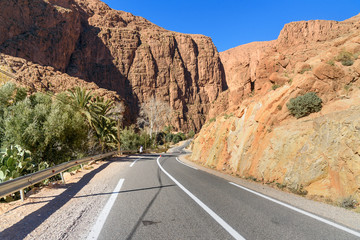 Road to Todgha Gorge in Morocco