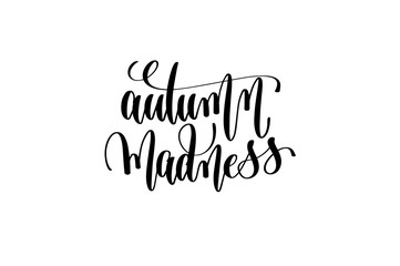 autumn madness hand lettering inscription