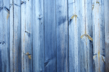 wood old blue background , faded paint