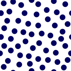 Blue polka dot seamless pattern