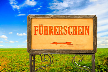 Schild 284 - F&uuml;hrerschein