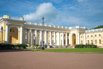 Sunny July day at the Alexander palace. Tsarskoye Selo, Russia