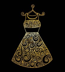 Fashion boutique, stylized doodles, hand drawing