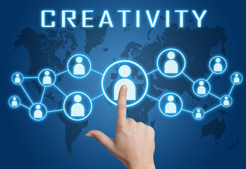 Creativity text concept
