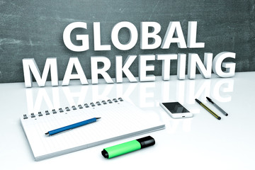 Global Marketing text concept