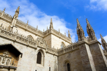 Fototapeta na wymiar The famous cathedral in Granada, Andalucia