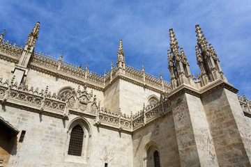 Fototapeta na wymiar The famous cathedral in Granada, Andalusia