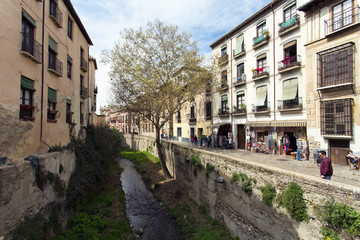 Beautiful view of the Albaicin in Granada, Andalusia