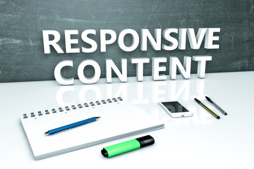 Responsive Content text concept