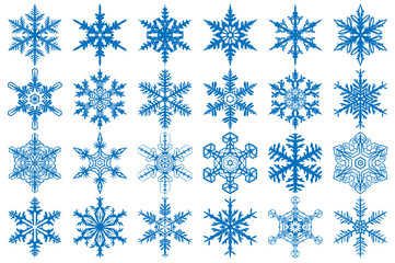Snowflake Vector Ornaments Set 1