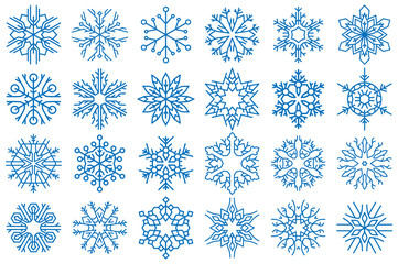 Snowflake Vector Ornaments Set 9