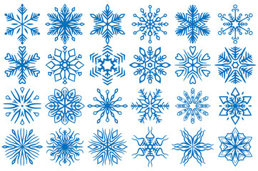 Snowflake Vector Ornaments Set 15