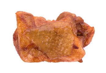 Roasted chicken breast on a white background