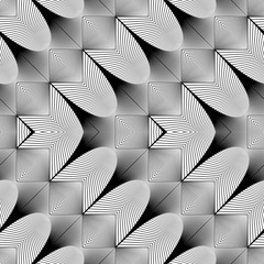 Design seamless monochrome zigzag pattern