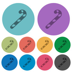 Candy canes color darker flat icons