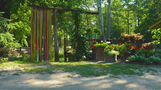 Decorated nature scene