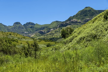 Various rock formed in Drakensberg mountain, South Africa