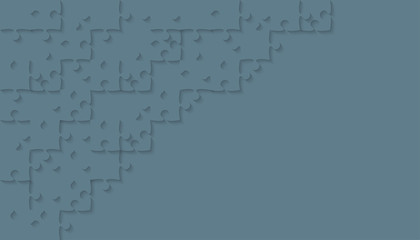 Grey Puzzle Piece - Vector Jigsaw