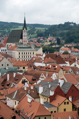 Obraz premium View of Krumlov from the Castle of Cesky Krumlov in the Czech Republic