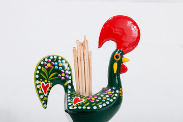 Toothpicks inside a Barcelos Rooster