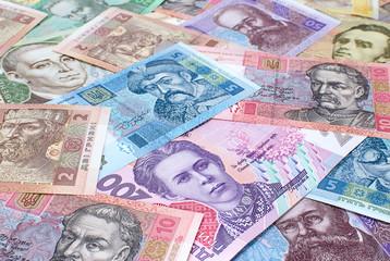 Background of banknotes Ukrainian hryvnias