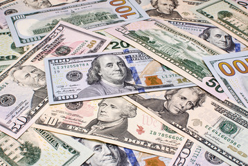 Background of dollar banknotes