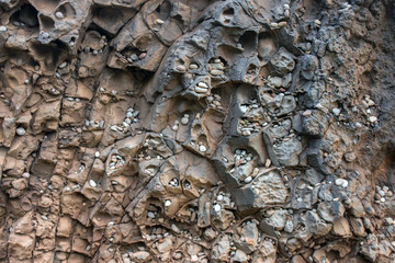 Geological structure of mountain
