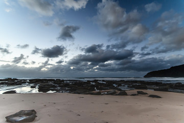 Cloudy Daybreak at the Beach