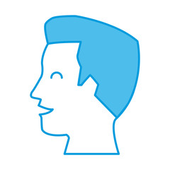 Man head silhouette icon vector illustration graphic design