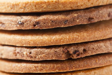 piled  cookies close up macro background