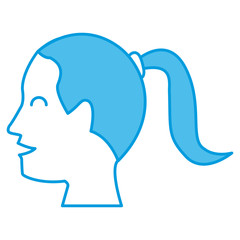Woman head silhouette icon vector illustration graphic design