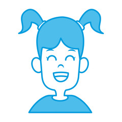 Cute girl cartoon icon vector illustration graphic design
