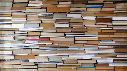 Books and magazines as background texture