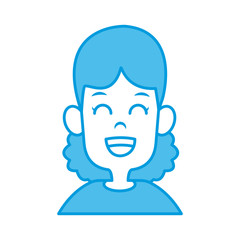 Cute girl cartoon icon vector illustration graphic design