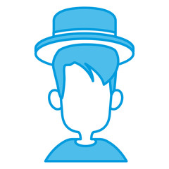 Man with hat icon vector illustration graphic design