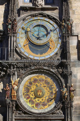 Fototapeta na wymiar Astronomical clock Orloj at Old Town Square in Prague, Czech Republic