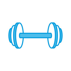 Dumbbell iron weight icon vector illustration graphic design