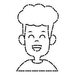 Cute boy cartoon icon vector illustration graphic design