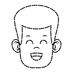 Cute boy cartoon icon vector illustration graphic design