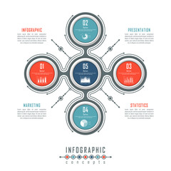 Fototapeta premium Abstract infographic timeline business template with options, parts, steps or processes. Vector infographic illustration can be used for chart, diagram, web design, presentation, workflow layout