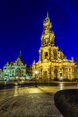 The Kreuzkirche "Church of the Holy Cross" in Dresden, of the Evangelical Church in Germany