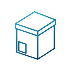 Delivery cardboard box icon vector illustration graphic design