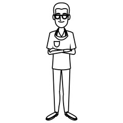 Dentist cartoon isolated icon vector illustration graphic design